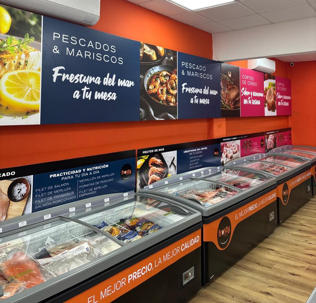 Modern food store interior