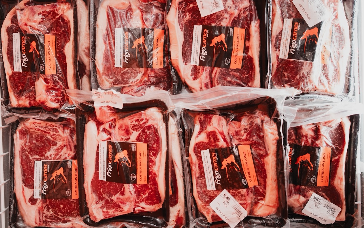 Fresh frozen foods display